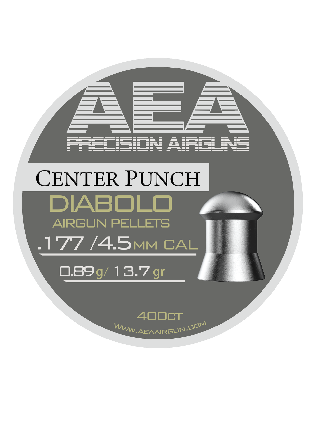 AEA Center Punch Pellets | .177 Cal | 13.73 gr | 400 Ct