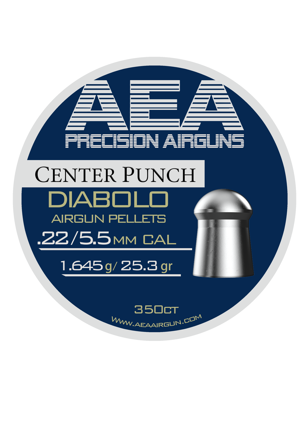 AEA Center Punch Pellets | .22 Cal | 25.3 gr | 200 Ct