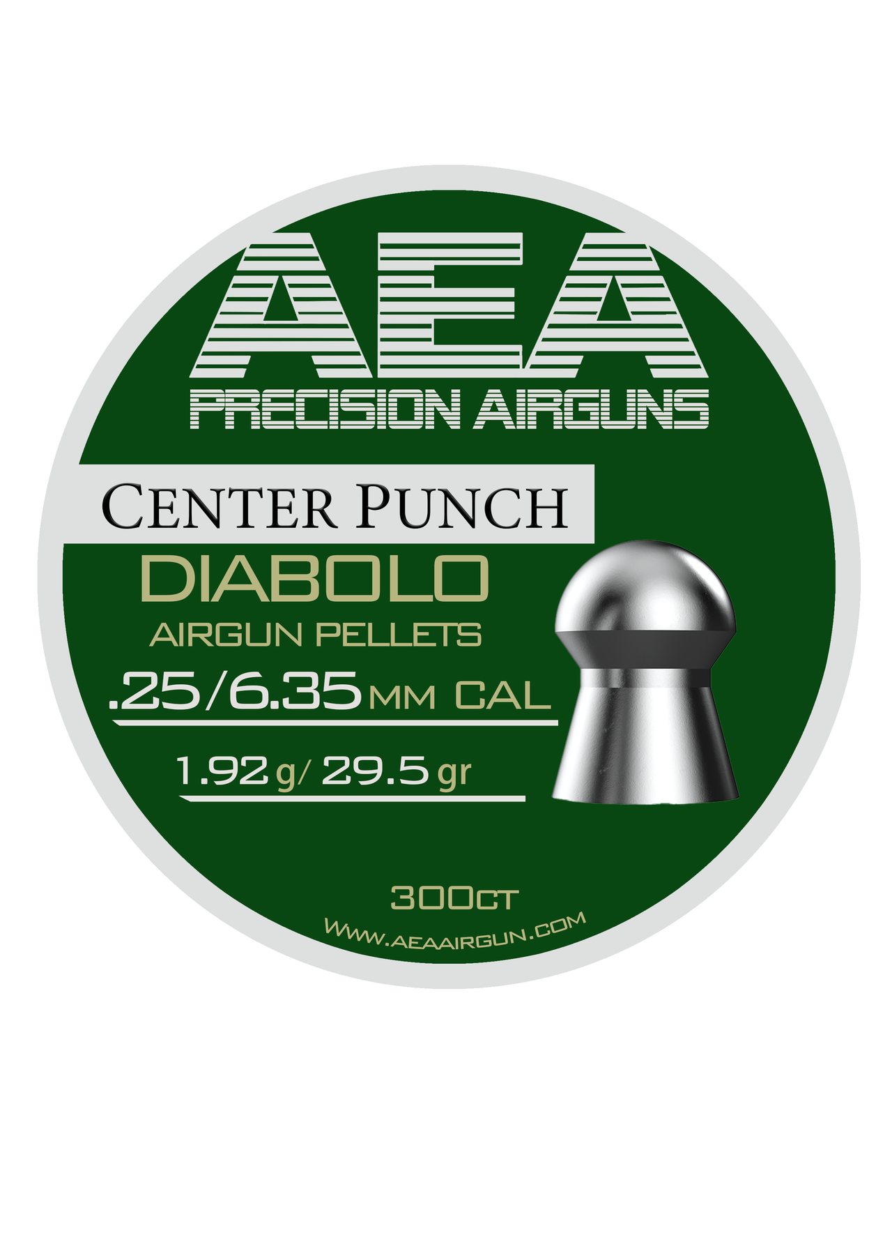 AEA Center Punch Pellets | .25 Cal | 29.5 gr